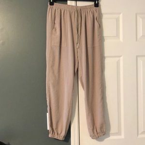 Striped linen joggers